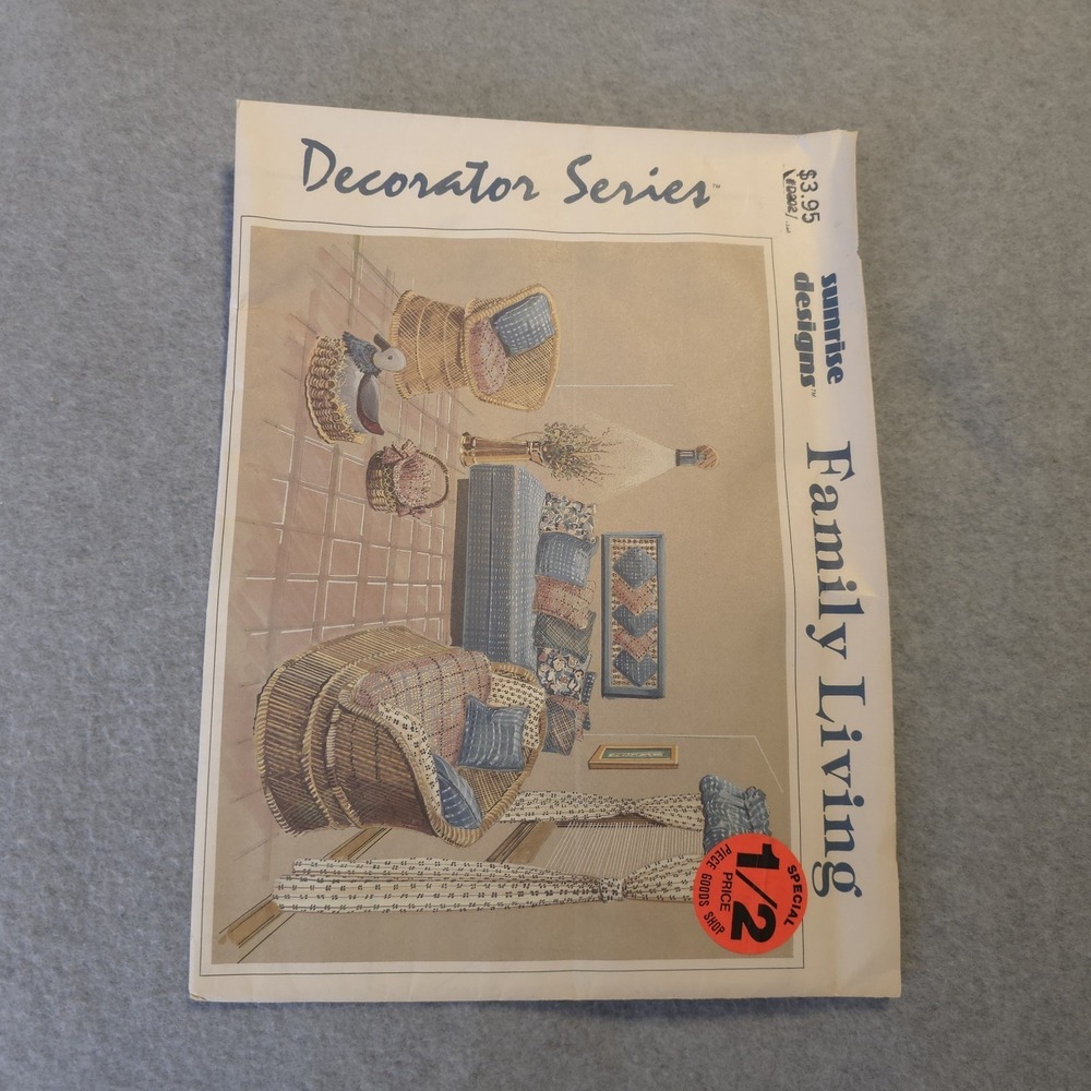 Sunrise Designs Decorator Series Family Living Sewing‎ Pattern UNCUT Vintage